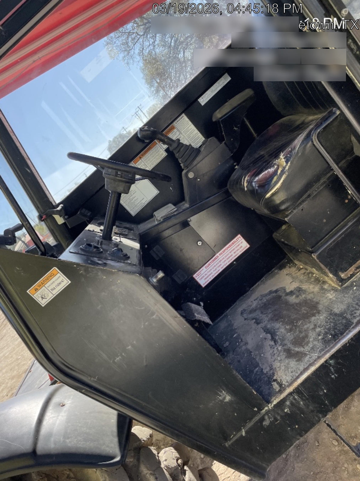2019 Manitou MTA8044 74hp T4F, Cab/Heat/Air, Cab and Boom LED work lights, Auxiliary Hydraulics, Solid Tires, Amber strobe, Lift Hook 66" Carriage, 60" Forks