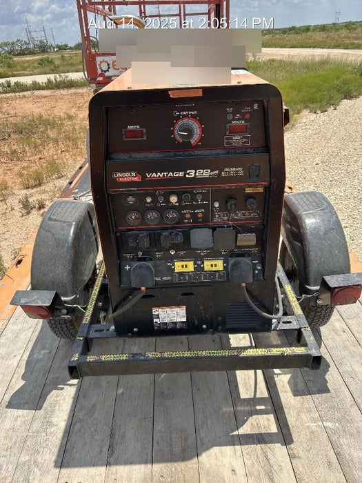 2021 Lincoln Electric Vantage 322 Vantage 322 Ready Pak 3 w/ Decals, ORANGE (includes trailer, cable rack, fender light kit) NO Telematics