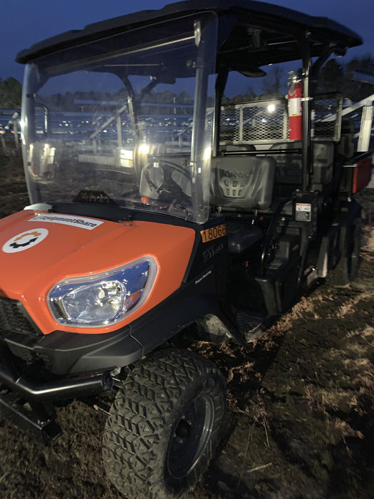 2021 Kubota RTV-X1140W-H Plastic Canopy, Windshield Acrylic Clear, LED Strobe Light, Wire Harness Kit, Back up Alarm