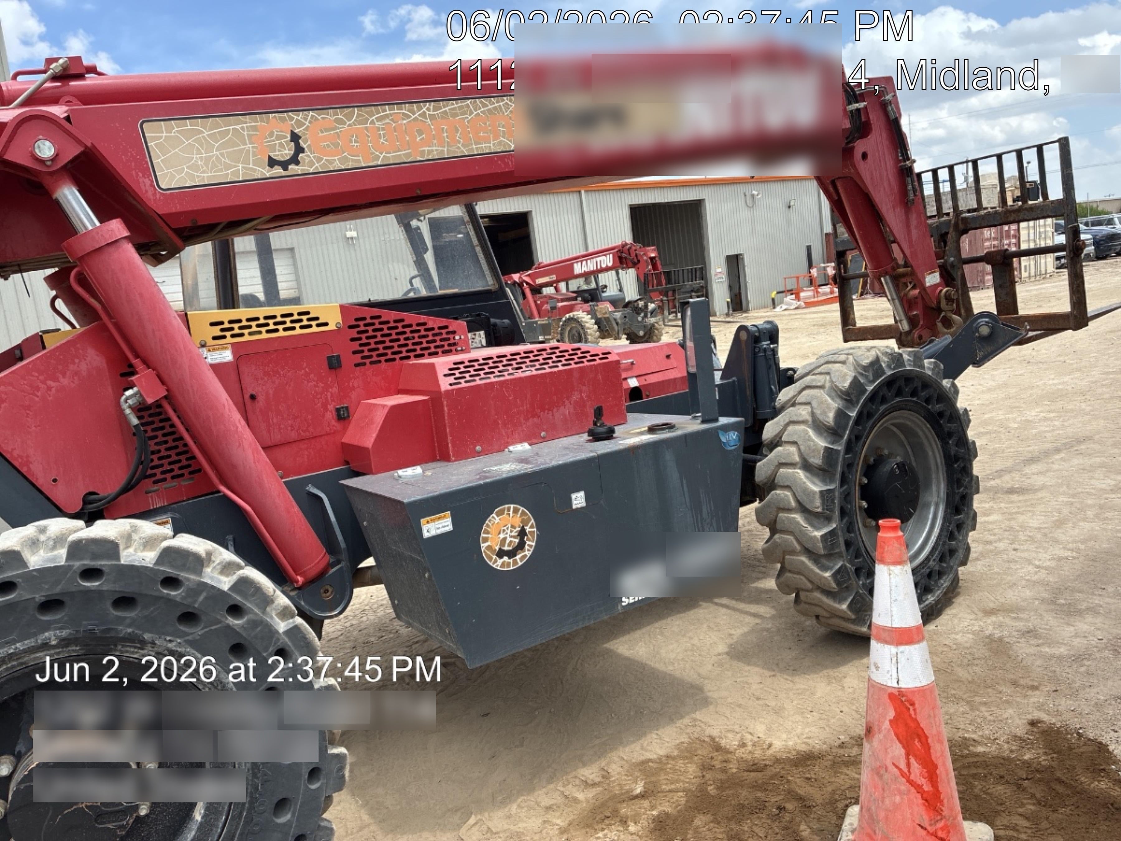 2018 Manitou MTA10055 Manitou MTA10055 - Canopy, Worklights, Beacon, 66" Carriage, 60" Forks, Solid Tires, Aux Hydraulics