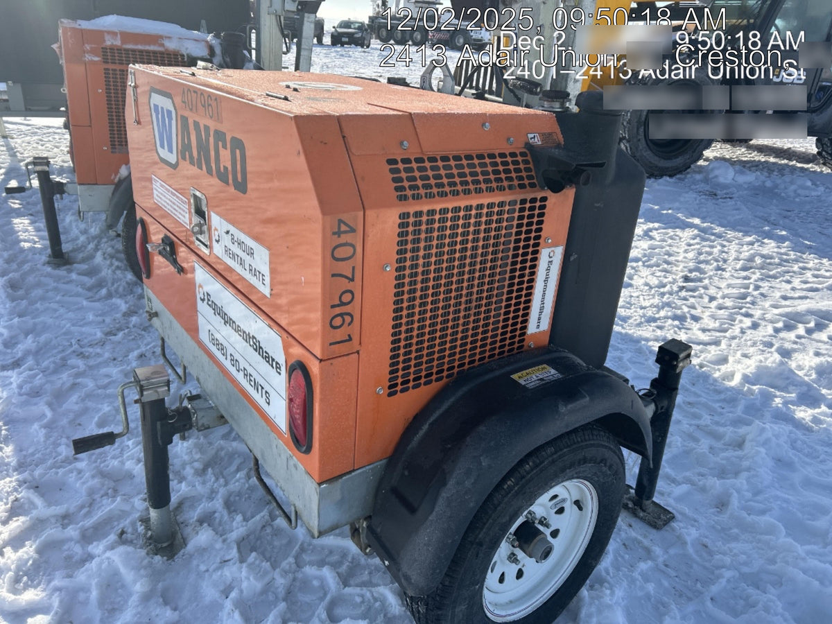 2024 Wanco WLTT-4MM4K Diesel, Deep Sea Controller, Shore Power Plug, Auto Start, (4) 350W LED Floodlights, 4kW Generator, 60 Gal Fuel Tank, 2" Ball, T3