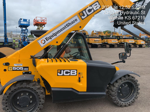 2020 JCB 505-20TC Cab/Heat/Air, Solid Tires, Work Lights, Beacon, Aux Hydraulics, Back up Alarm, ES Decals