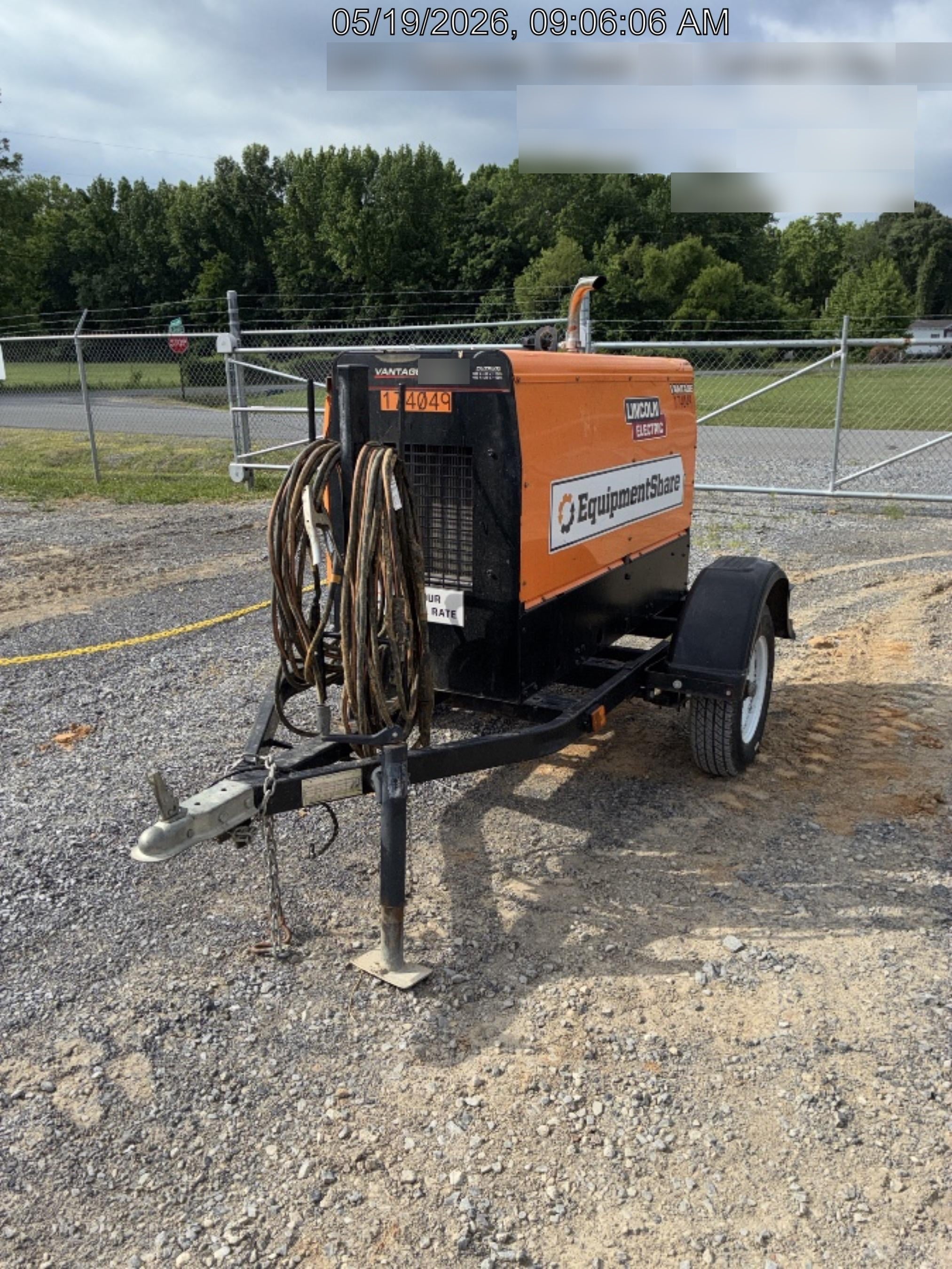 2021 Lincoln Electric Vantage 322 Vantage 322 Ready Pak 3 w/ Decals, ORANGE (includes trailer, cable rack, fender light kit) NO Telematics