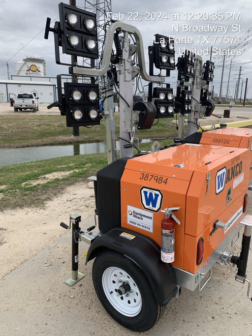 2024 Wanco WLTT-4MM4K Diesel, Deep Sea Controller, Shore Power Plug, Auto Start, (4) 350W LED Floodlights, 4kW Generator, 60 Gal Fuel Tank, 2" Ball, T3