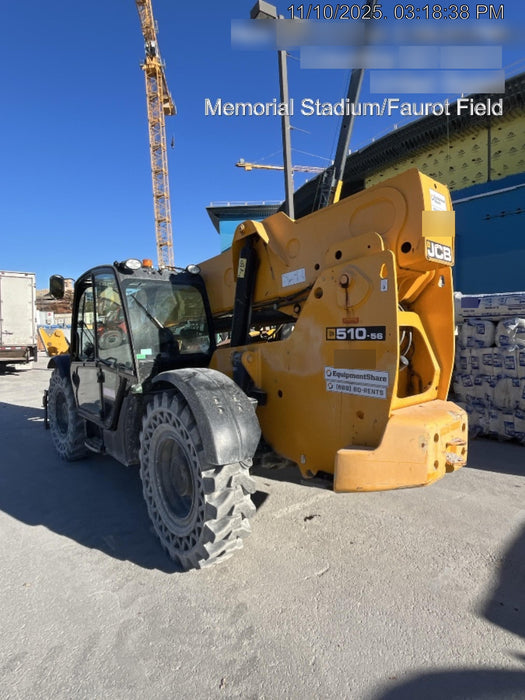 2018 JCB 510-56 74 HP w/CAB/HVAC, Beacon, Worklights, Aux Hydraulics, Solid Tires