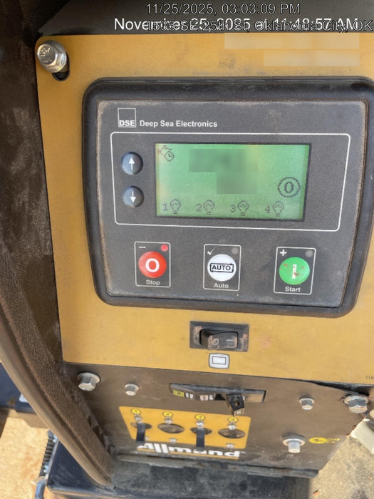 2022 Allmand NLV3GR (4) LED Light Fixture 350W, 23' Vertical Mast, 3kW Prime, Towable, Deep Sea L401, Leveling Jacks, Yanmar T4F 5.8hp