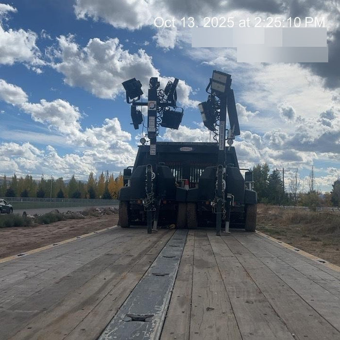 2021 Allmand NLV3GR (4) LED Light Fixture 350W, 23' Vertical Mast, 3kW Prime, Towable, Deep Sea L401, Leveling Jacks, Yanmar T4F 5.8hp