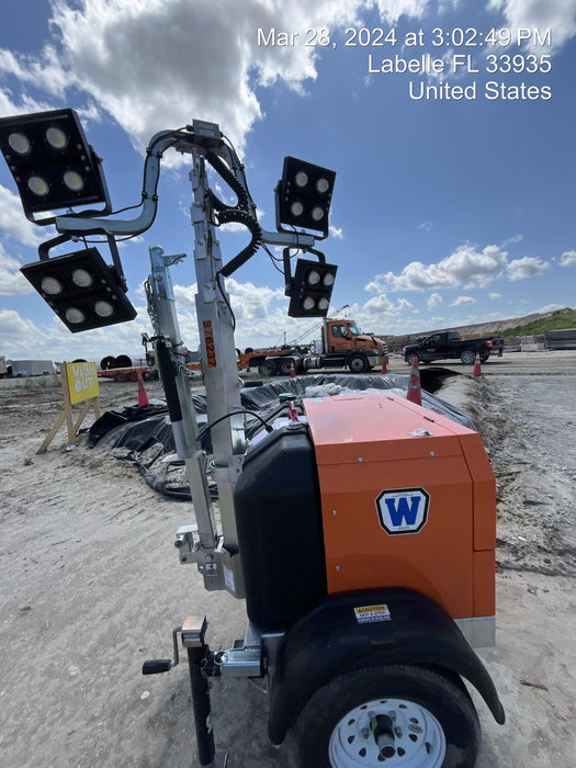 2023 Wanco WLTT-4MM4K Diesel, Deep Sea Controller, Shore Power Plug, Auto Start, (4) 350W LED Floodlights, 4kW Generator, 60 Gal Fuel Tank, 2" Ball, T3