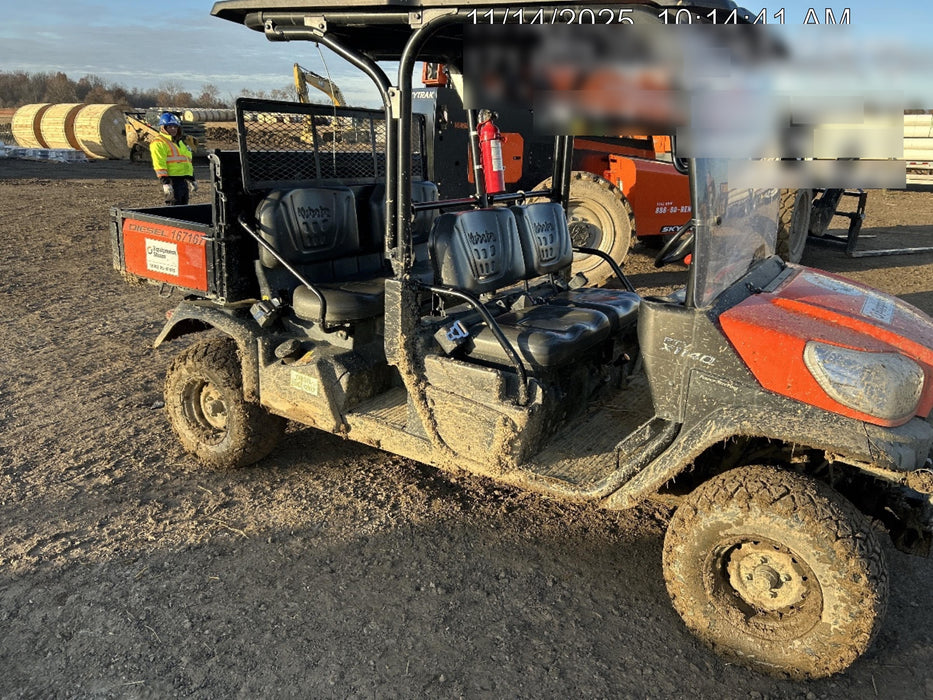 2022 Kubota RTV-X1140W-H Plastic Canopy, Windshield Acrylic Clear, LED Strobe Light, Wire Harness Kit, Back up Alarm