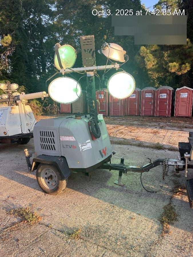 2019 Wacker Neuson LTV6L-MH Wacker Neuson LTV6L Mobile Light Tower w/Fuel Level Sensor Installed