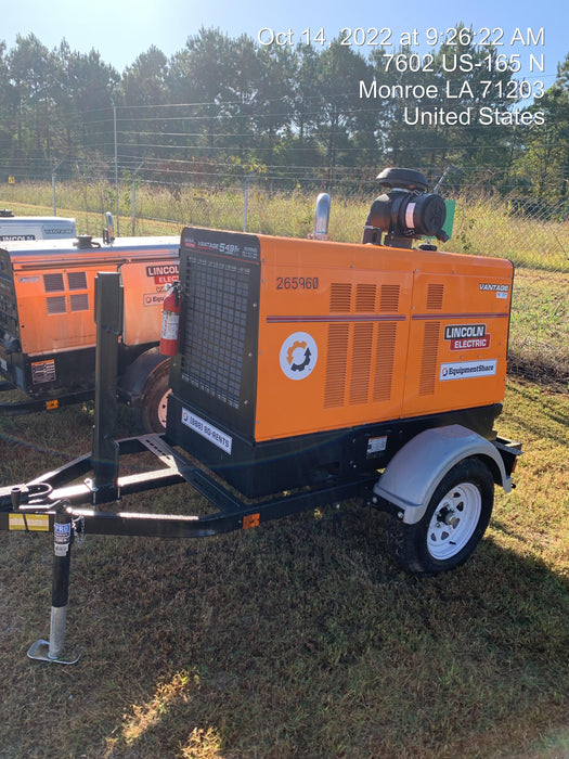 2022 Lincoln Electric Vantage 549X Crosslink Technology, Trailer Mounted, ES Decals, T3