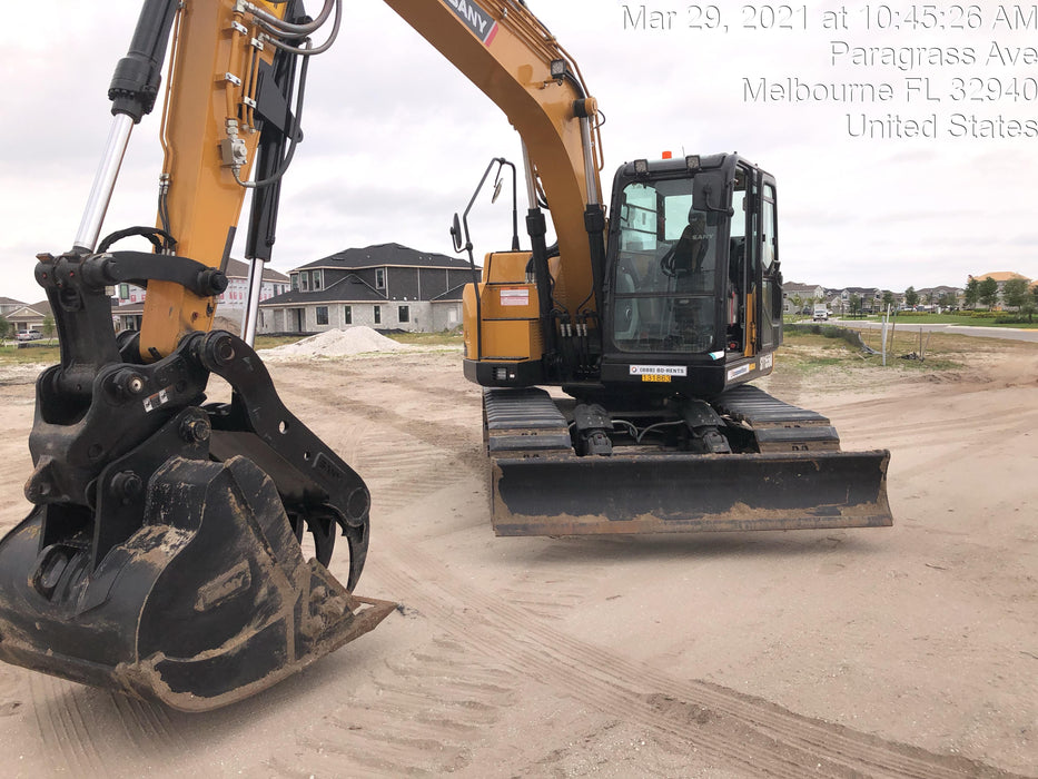 2020 Sany SY155U Rubber Tracks, Front Blade