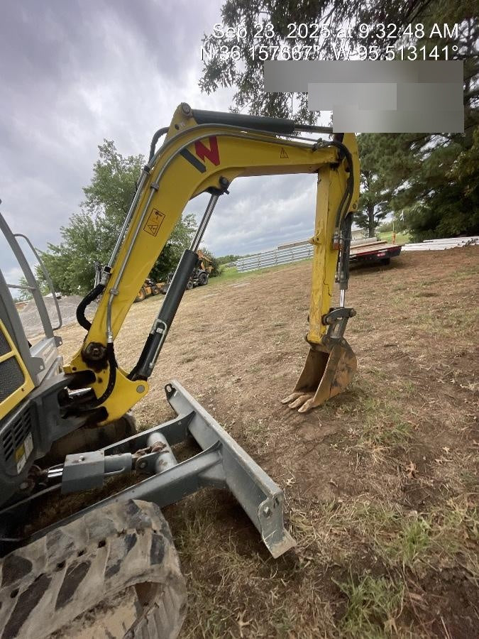 Wacker Neuson EZ53 Open ROPS, Rubber Tracks, Long Dipperstick, T4, Bucket