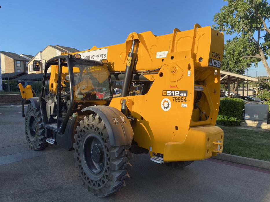 2020 JCB 512-56 Canopy, 74Hp, Solid Tires, Work Lights, Beacon, Aux Hydraulics, Back up Alarm, Lifting Eye, ES Decals