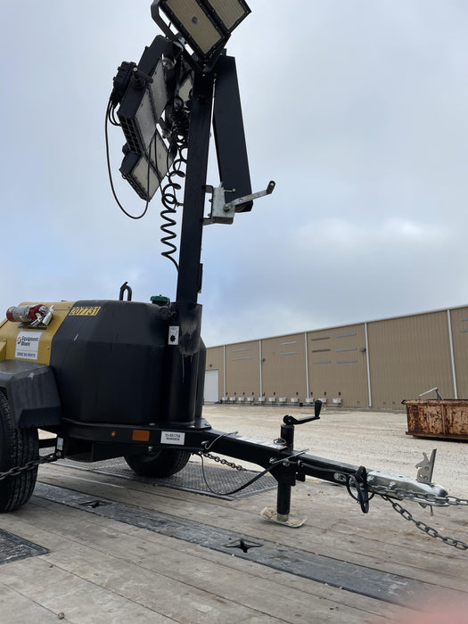 2022 Allmand NLV3GR (4) LED Light Fixture 350W, 23' Vertical Mast, 3kW Prime, Towable, Deep Sea L401, Leveling Jacks, Yanmar T4F 5.8hp