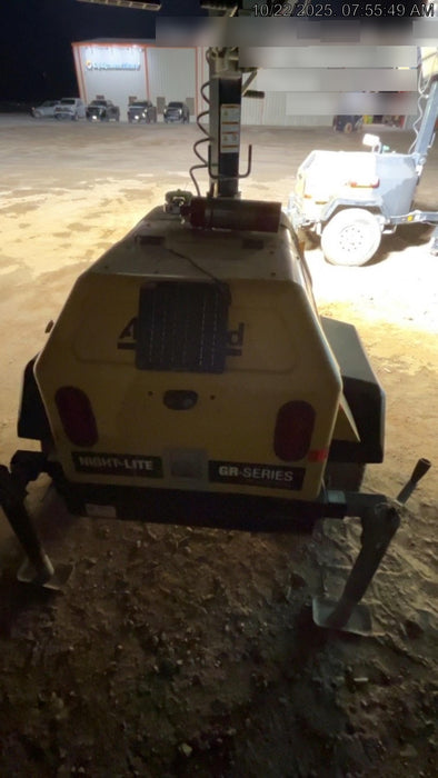 2022 Allmand NLV3GR (4) LED Light Fixture 350W, 23' Vertical Mast, 3kW Prime, Towable, Deep Sea L401, Leveling Jacks, Yanmar T4F 5.8hp