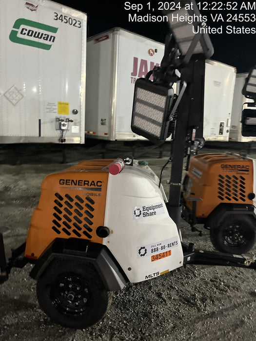 2023 Generac MLT2 Diesel, Flex Switch 120V Input, Powerzone Controller, (4) 320W LED Lights, 4kW Generator, 39.9 Gal Fuel Tank, 2" Ball, T3