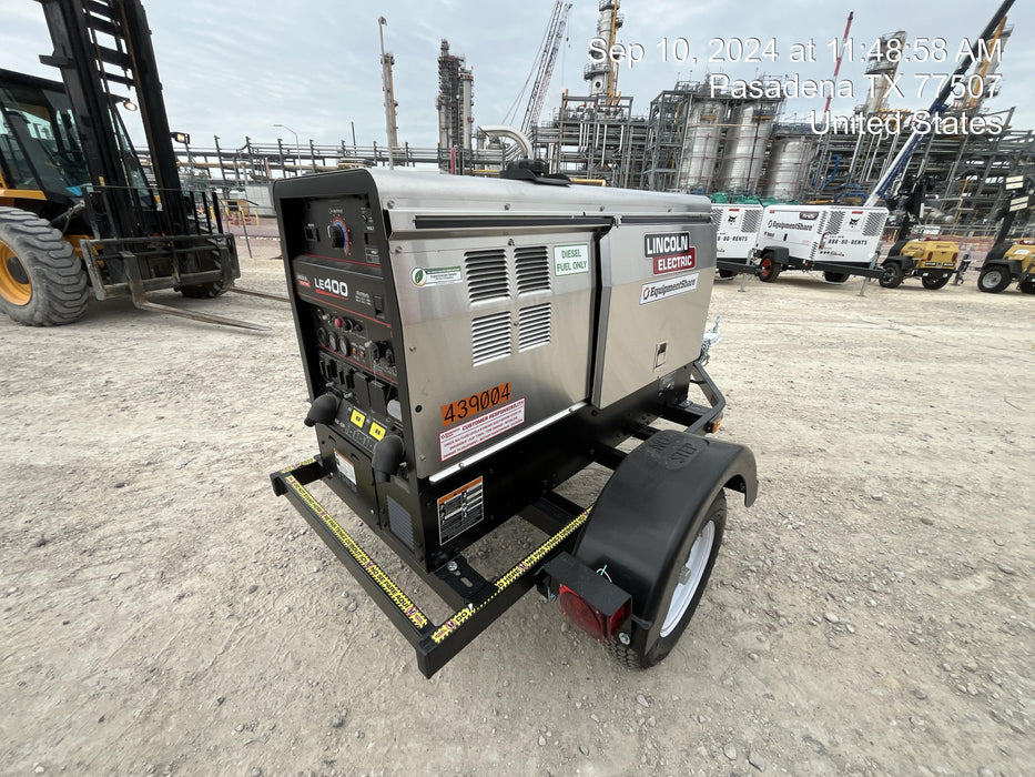 2024 Lincoln Electric LE400 Kubota V1505, Trlr, Cable Rack, Light Kit, ES Decals, T3