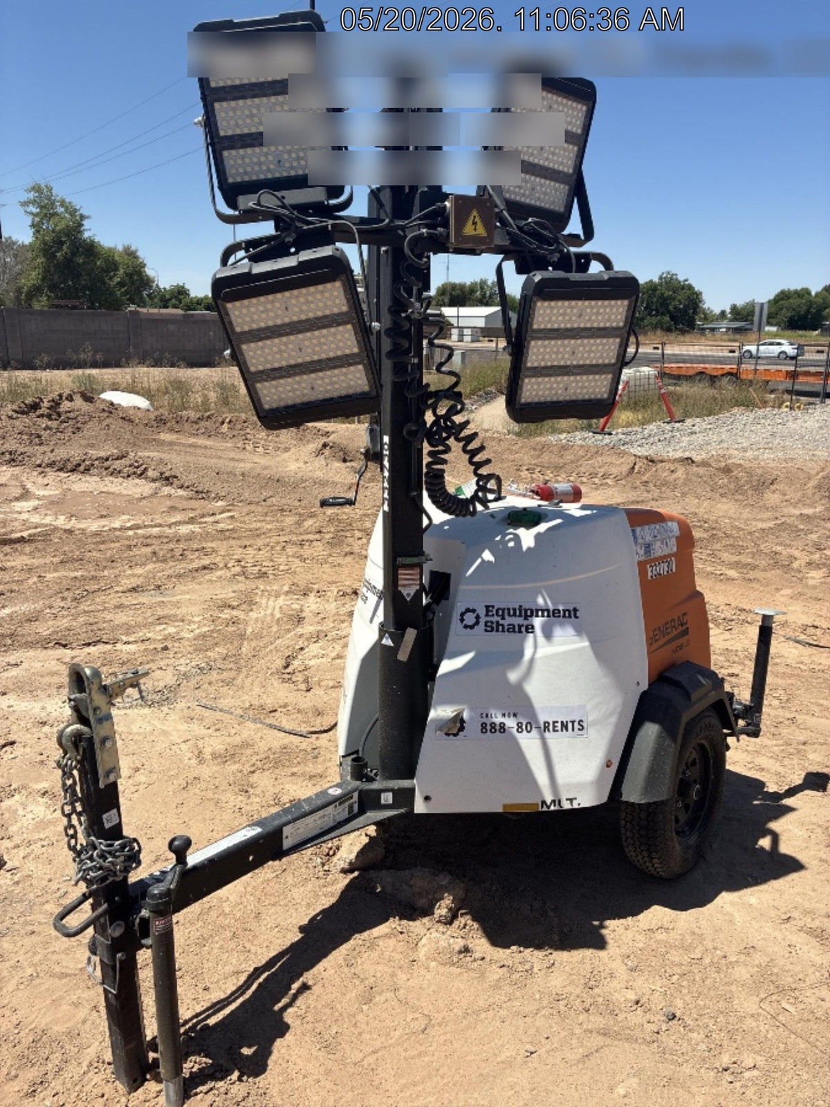 2023 Generac MLT2 Diesel, Flex Switch 120V Input, Powerzone Controller, (4) 320W LED Lights, 4kW Generator, 39.9 Gal Fuel Tank, 2" Ball, T3
