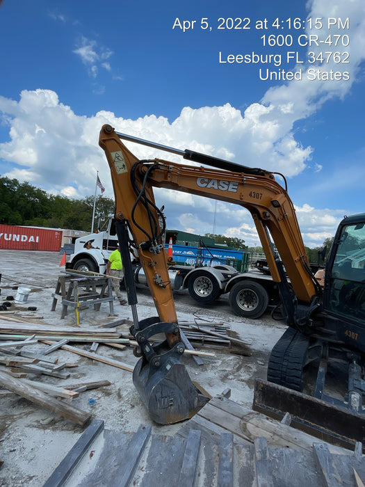 2018 Case CX57C CLOSED CAB A/C, LONG ARM, RUBBER TRACKS, AUX HYD