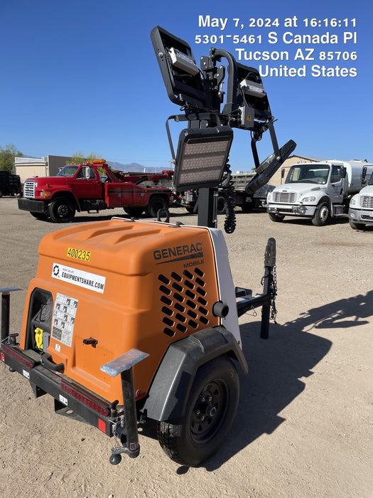 2024 Generac MLT2 Diesel, Flex Switch 120V Input, Powerzone Controller, 
(4) 320W LED Lights, 4kW Generator, 39.9 Gal Fuel Tank, 2" Ball, T3