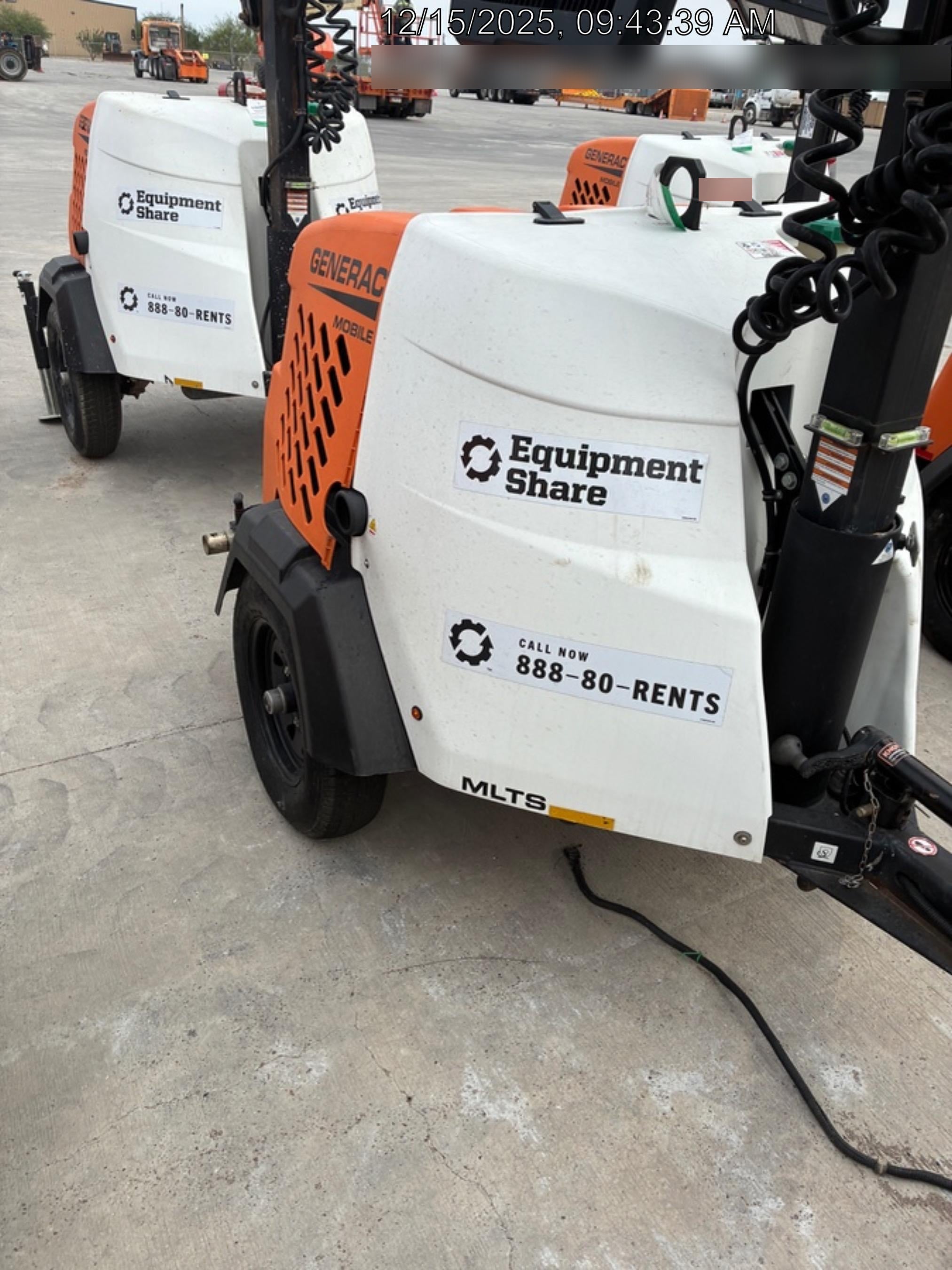 2024 Generac MLT2 Diesel, Flex Switch 120V Input, Powerzone Controller, 
(4) 320W LED Lights, 4kW Generator, 39.9 Gal Fuel Tank, 2" Ball, T3