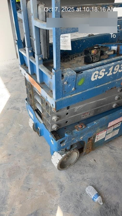 2019 Genie GS-1930 Fixed Rails with Chain Entry