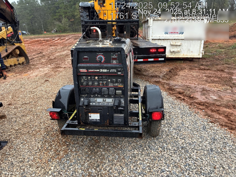 2020 Lincoln Electric Vantage 322 Welder Ready-Pak 3, w/ GPS & Decals (includes trailer, cable rack, fender light kit)