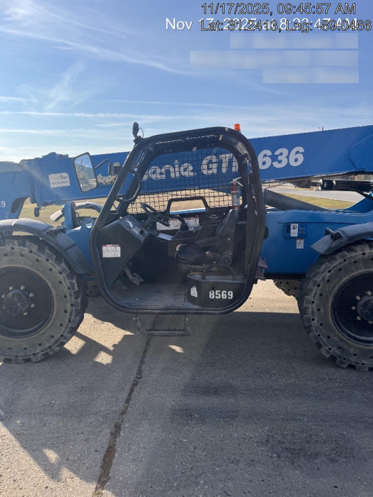 2018 Genie GTH-636 Genie GTH-636 w/Open ROPS, Solid Tires, Work Light/Beacon, 48" Carriage and Forks