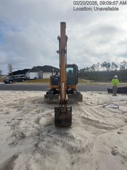 2015 Case CX80C CLOSED CAB, A/C, RUBBER TRACKS PADS, 7'-2" ARM