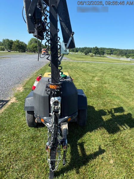 2022 Allmand NLV3GR (4) LED Light Fixture 350W, 23' Vertical Mast, 3kW Prime, Towable, Deep Sea L401, Leveling Jacks, Yanmar T4F 5.8hp
