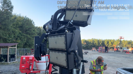 2022 Allmand NLV3GR (4) LED Light Fixture 350W, 23' Vertical Mast, 3kW Prime, Towable, ES Decals, T3