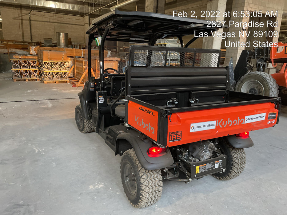 2022 Kubota RTV-X1140W-H Plastic Canopy, Windshield Acrylic Clear, LED Strobe Light, Wire Harness Kit, Back up Alarm