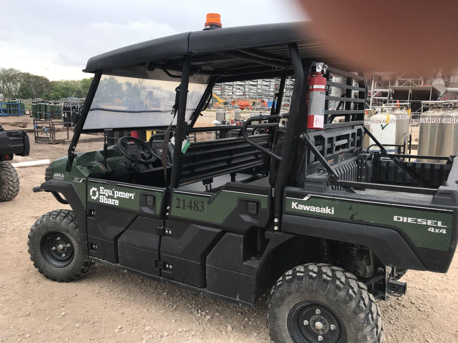 Kawasaki MULE PRO-DX Kawasaki Mule 4x4 Diesel UTV w/Hard Top, Windshield, Beacon, Backup Alarm, ES Keypad/Hardware Installed
