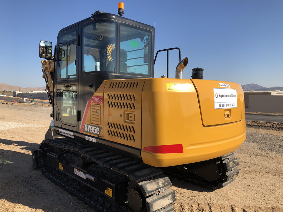 2020 Sany SY95C Cab, Hyd QC, Buckets: 12" , 24", 36" , Main Pin Hydraulic Thumb