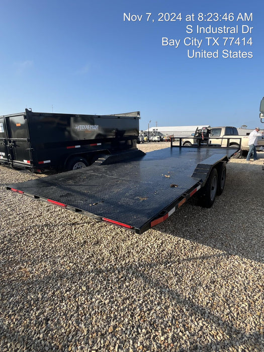 2024 TEXAS PRIDE TRAILERS 21' Lowboy Gravity Tilt Bed 14K Bumper Pull Trailer