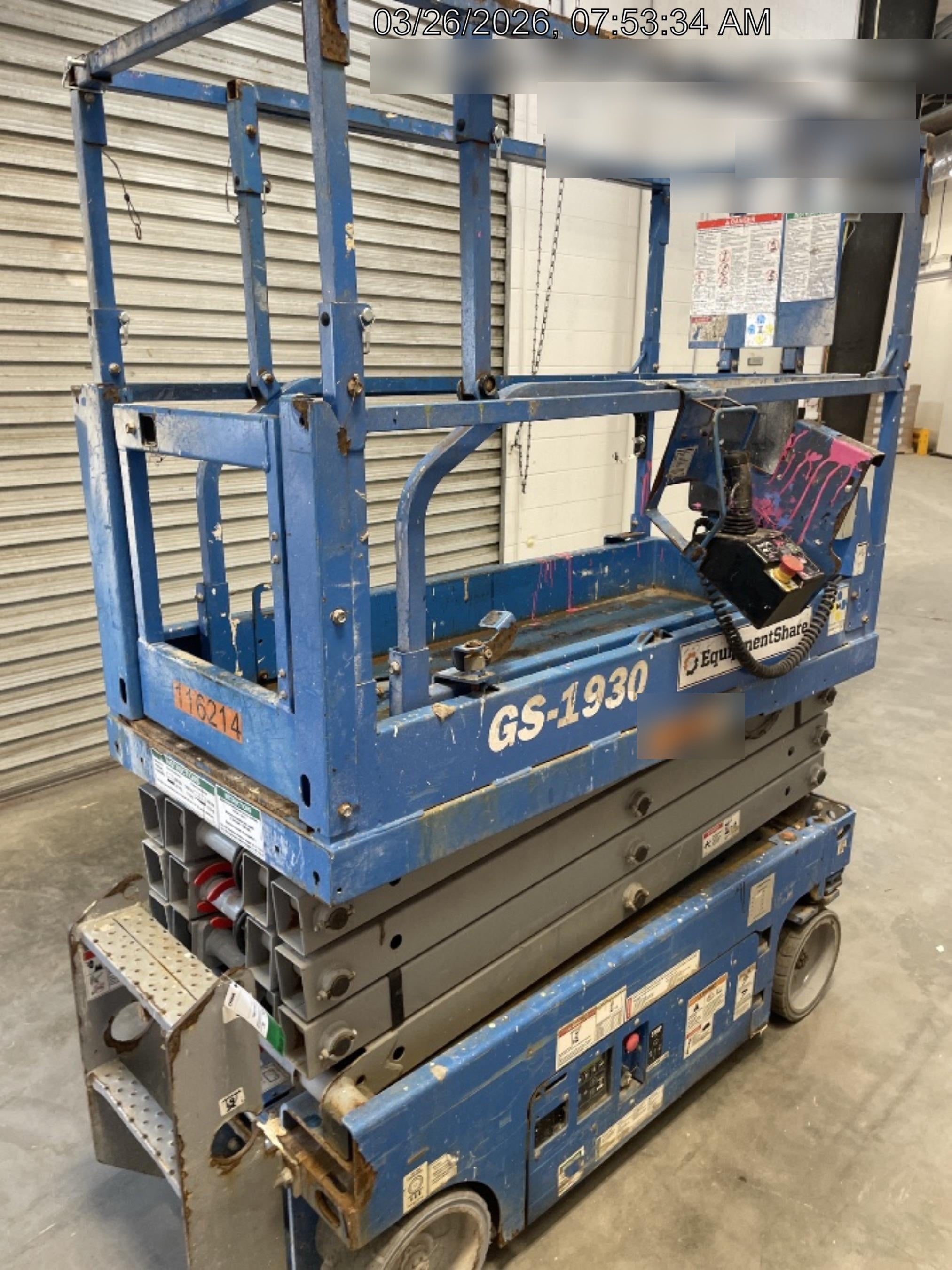 2020 Genie GS-1930 Solid Non Marking Tires, Beacon, Folding rails with half height swing gate