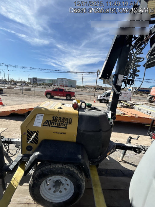 2021 Allmand NLV3GR (4) LED Light Fixture 350W, 23' Vertical Mast, 3kW Prime, Towable, Deep Sea L401, Leveling Jacks, Yanmar T4F 5.8hp