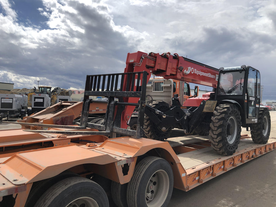 2020 Manitou MTA10055 Cab/Heat/Air, LED Work Lights, Solid Tires, Lift Hook, Beacon, Auxiliary Hydraulics w/66" Carriage and 60" Forks