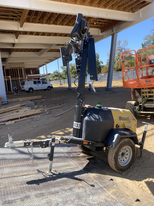 2022 Allmand NLV3GR (4) LED Light Fixture 350W, 23' Vertical Mast, 3kW Prime, Towable, ES Decals, T3