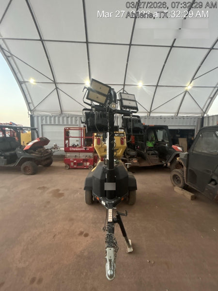 2022 Allmand NLV3GR (4) LED Light Fixture 350W, 23' Vertical Mast, 3kW Prime, Towable, ES Decals, T3