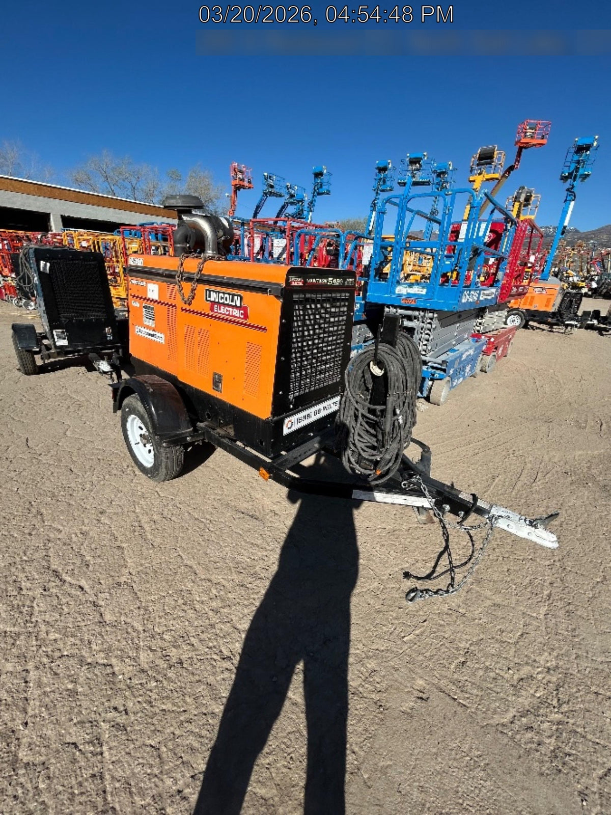 2021 Lincoln Electric Vantage 549X Ready Pak 3, ORANGE (includes trailer, cable rack, fender light kit)