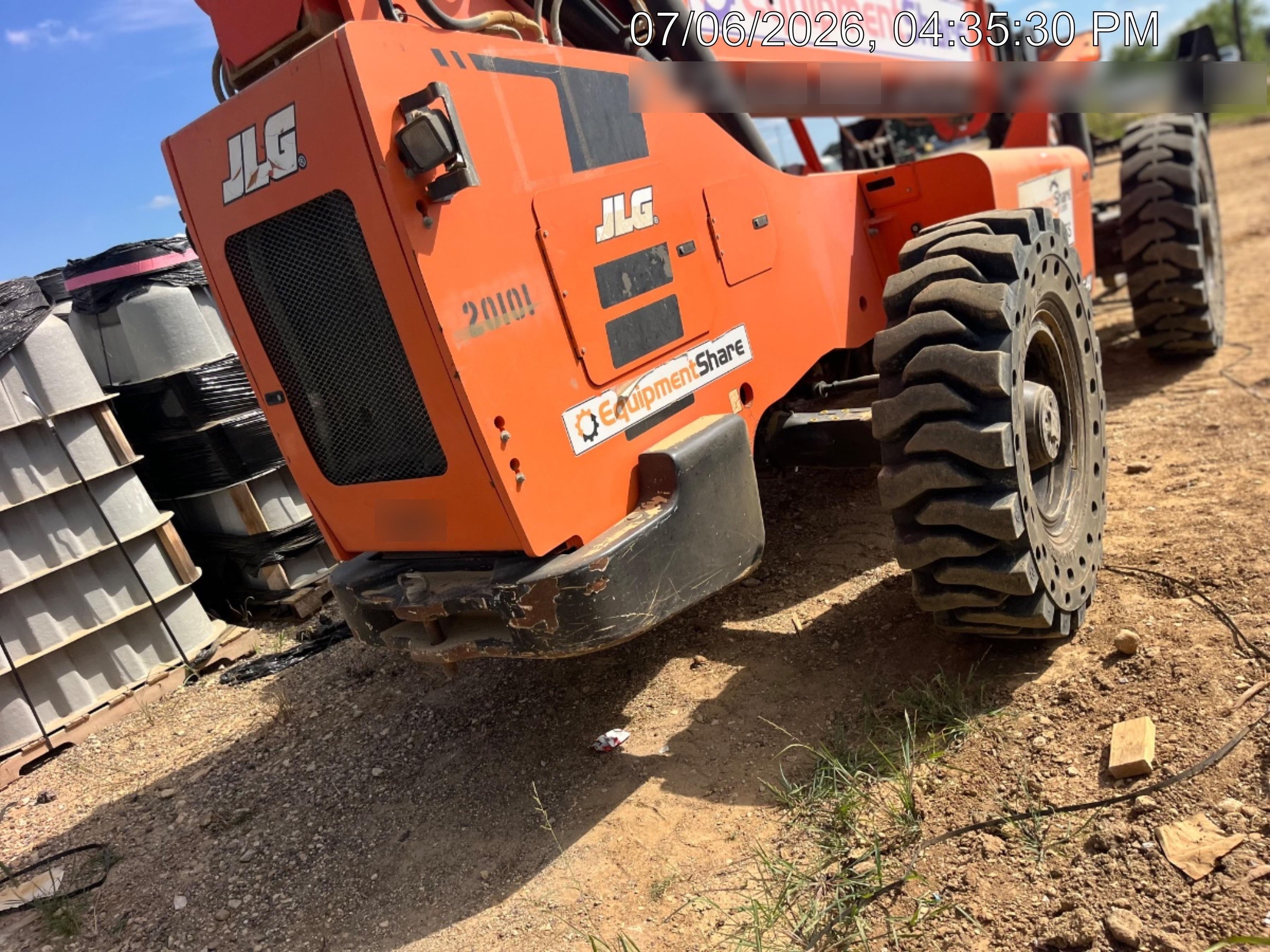 2018 Skytrak 10054 Skytrak 10054 10K Telehandler w/Open ROPS Solid Tires, LED Work Lights, Rotating Beacon, 60" Carriage/60" Forks