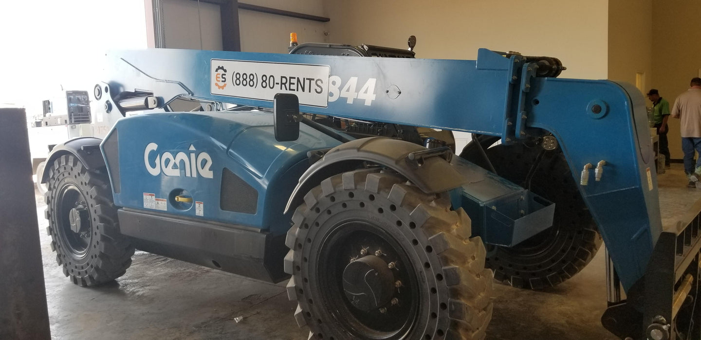 2018 Genie GTH-844 Genie GTH-844 w/Open ROPS, Solid Tires, beacon/work lights, 60" carriage/forks