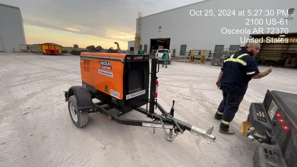 2023 Lincoln Electric LE400 Kubota V1505, Trlr, Cable Rack, Light Kit, ES Decals, T3