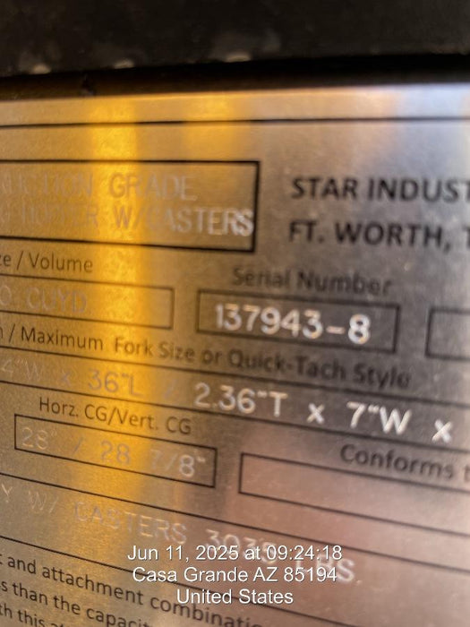 2025 STAR INDUSTRIES M-1820 - Self-Dump Hopper