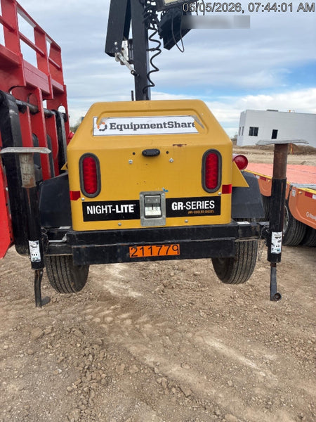 2022 Allmand NLV3GR (4) LED Light Fixture 350W, 23' Vertical Mast, 3kW Prime, Towable, Deep Sea L401, Leveling Jacks, Yanmar T4F 5.8hp