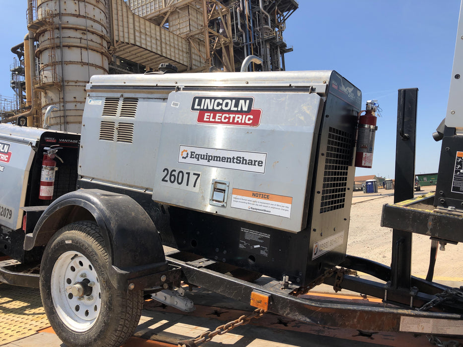 2019 Lincoln Electric Vantage 322 Lincoln Vantage 322 Welder w/Trailer, Light Kit, Cable Rack