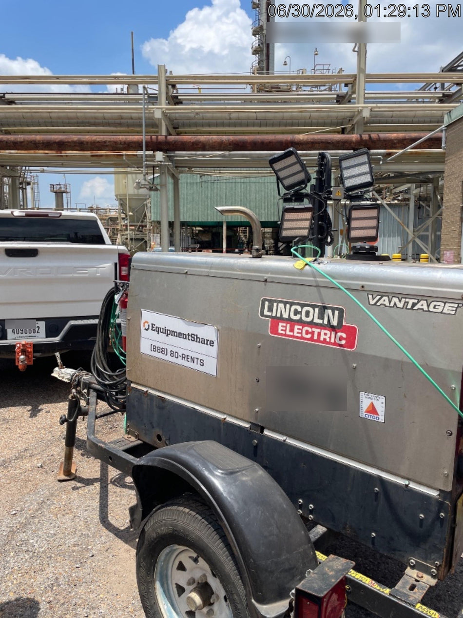 2019 Lincoln Electric Vantage 322 Lincoln Vantage 322 Welder w/Trailer, Light Kit, Cable Rack
