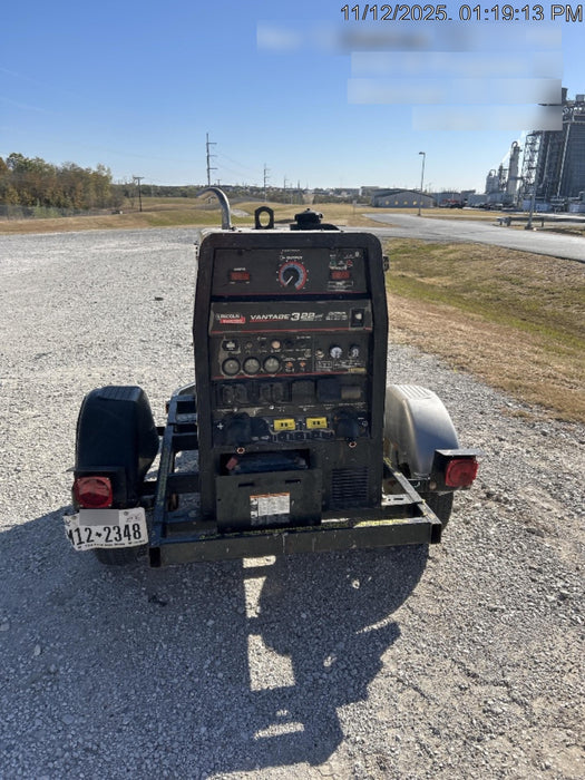2019 Lincoln Electric Vantage 322 Ready-Pak 3, Two Wheel Trailer, Fender and Light Kit, Cable Rack
